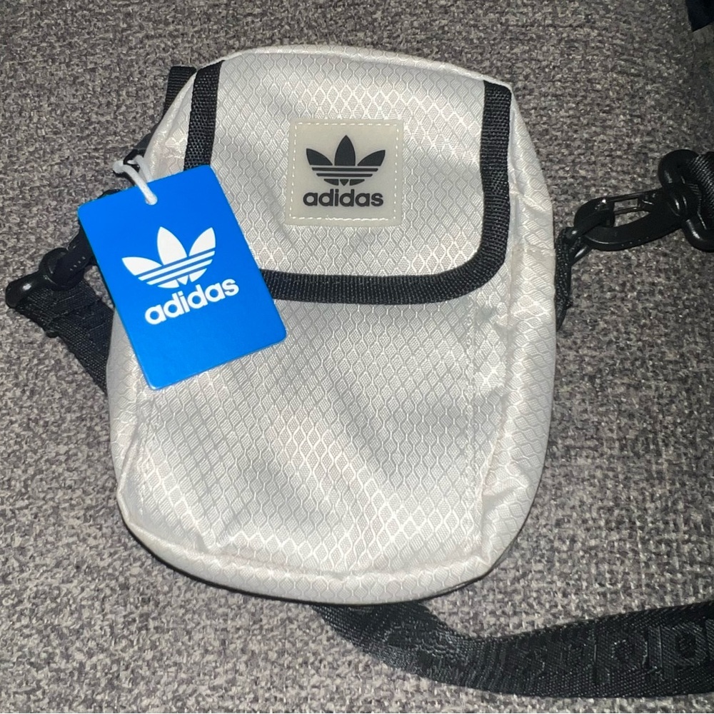 Adidas White and Black crossbody bag